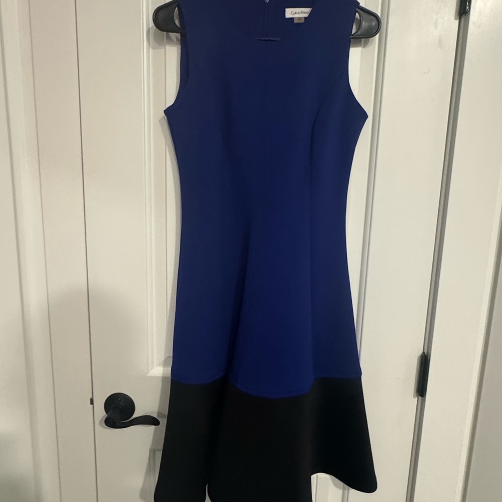 Calvin Klein Women's Blue and Black Dress